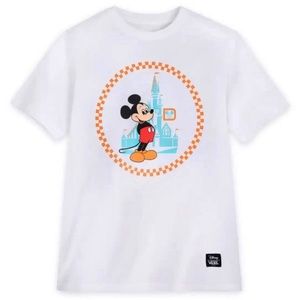 NWT WDW DISNEY VANS 50TH ANNIVERSARY OPENING DAY WHITE T SHIRT YOUTH XL RARE HTF